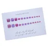 偽の爪紫色のつま先のプレスオンネイルグリッターフルカバレッジ樹脂偽の簡単な削除を発信するドレスマッチ