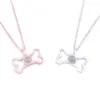 Colliers pendants Collier de projection Pet Po personnalisé Os Bos 100 langues Je t'aime Gift Memorial Choker