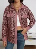 Women's Jackets 2023 Autumn Leopard Fashion Jacket Women Corduroy Coat Overshirt Long Sleeve Winter Loose Shirt For