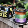 Linha de trança Sougayilang x12 super forte 12 fios da linha de pesca trançada 350m 550m Multifilamento PE Linha de pesca de água salgada Tackle