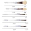 Points de maquillage Brushes White Crystal Set Face Powder Blusher fard à paupières Maquillage Mélanger Brusser cosmétique Brosse professionnelle outils