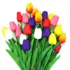 Flores decorativas 5/10pcs Tulipe artificial Bouquet Fake Pe PE Foam Touch Real for Home Garden Decor Cerimônia de casamento