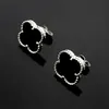 Logo de luxe 15 mm Grave Fleur Boucles d'oreilles pendantes 18k Silver Rose Gol