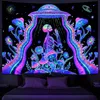 Tapestries Astronauts UV escent Tapestry Black Light Tapestry Aesthetic Wall Hanging Hippie Tapestry for Bedroom Indie Room Decor 230812