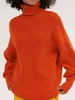 Frauenpullover Frauen Rollkragenpullover Sweater Chic Herbst Winter Dicke warme Pullover übergroß