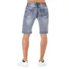 Pantaloncini da uomo jeans mens shorts allunga il buco dritto magro estate mezze cargo