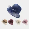 Berets Western Style Flower Stitching Ademende emmer hoed Dames Hawaiiaanse zee -vakantie Strand Zon Groothandel