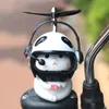 Decorative Objects Figurines Bicycle Cat Helmet Bamboo Dragonfly Car Motorcycle Handlebars Propeller Decorations for Bike Riding Equipment Auto 230812