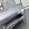 حقيبة حقيبة العلامة التجارية حقيبة الكتف الأزياء الأزياء الفاخرة المقلدة الجلدية كريستال Crossbody Bag Silver Girls Bag bag اثنين