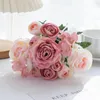 Decorative Flowers Big Artificial High Quality Silk Rose For DIY Christmas Garland Home Wedding Bedroom Bonsai Decoration Pography Props