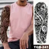 Tatouages ​​temporaires grandes manches bras tatouage ange statue guerrière tatou d'autocollant rose rose rose art corporel complet faux tatoo femmes hommes 230812