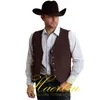Herenvesten suede vest western cowboy stijl vest vintage steampunk chaleco hombre