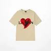 Lanvins gömlek markası erkekler tişörtler tasarımcısı lüks lanvins klasik tişörtlü göğüs harf baskılı yüksek sokak grafik tişört pamuk gevşek tees lavins hoodie 2176