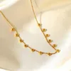 Strand Stainless Steel PVD 18K Gold Plated Tarnish Waterproof Beads Chain Necklace For Woman Jewelry Wholesale Trendy