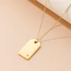 Pendant Necklaces Square Necklace For Women Fashion Customizable Stainless Steel Jewelry Anniversary Gift