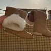 Stiefel 2023 Europäischer Winter Naturalder warmer Schnee 22-24,5 cm eine Pelz Kuh Wildleder Wollknie-hohe Wolle