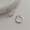 Hoop Earrings Fashion Irregular Metallic White Black Round Circle For Women Personality Jewelry Wholesale