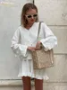 여자 2 피스 바지 클레이크 패션 베이지L Linen 2 세트 복장 캐주얼 느슨한 긴 슬리브 셔츠가있는 허리 주름 반바지 여성 230812