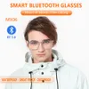 VR/AR Accessorise Nya Bluetooth Smart Glasses Men and Women Hörlurar Musik Trådlösa solglasögon Anti-Blue Light Lämplig för spelkörning 230812