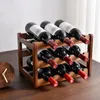 TABLETOP WINE RACKS BAKKA VINTA TRÅ RACK CABINET HOLDER Hylla Fri stående Barware -förvaring Hem Bar Gadgets 230812