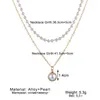 Подвесные ожерелья Daxi 2023 Бохо жемчужное ожерелье для женщин свадебные золотые цветы
