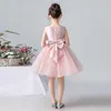Vêtements ethniques Costume de l'année chinoise rose Kids sans manches Cheongsam Fashion Girl Qipao Party Birthday Wedding Pageant Robe Broidery