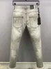 Męskie dżinsy zwykłe modne motocyklowe motocyklowe motocyklowy motocykl dla High Street Denim Fabric Pants Fashion Hole Paint Dżinsy 9832# 230812