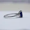 2023 Mode Nieuwe Europese en Amerikaanse S925 Sterling Silver White Gold Spinel Square Sieraden Versatiele prachtige damesring