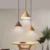 Hängslampor matsalskronor nordisk kreativ träkorn färg sovrum sovrum lampa enkel modern japansk vintage bordsfält