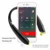 Mobiltelefonörlurar trådlösa sport Bluetooth headset öronbud hängande nacke hängande kör hörlurar mp3 spelare vikbara teleskopiska hörlurar TF -kort 230812