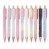 Ballpoint Pens 20 Pcs Colorful metal pen flash Crystal pen metal pendant Ballpoint pen bullet 1.0mm nib Blue refill Superior office writing 230812