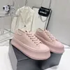 Piccole scarpe bianche in pura pelle per il commercio estero, scarpe da donna allacciate con punta tonda, casual e versatili, con suola spessa, di fascia alta