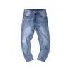 بنطلون جينز للرجال يفقدون بشكل مستقيم كبير الحجم الكبير غير الرسمي سراويل جينز عريضة اللون