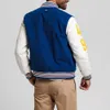 Oem Chenille Embroidery College Baseball Custom Cotton Letterman Men's Jackets Bomber Plus Size Coat Man Varsity Jacket