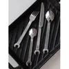 Set di stoviglie stringhe da tavolo in acciaio inossidabile 4pcs posate posate set di posate cucchiaio forcella per accessori da cucina