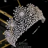 Clips de cabello Joyas de alta calidad Corona nupcial para bodas de lujo europeo tocado princesa tiaras accesorios