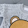 Infant Babies girls boys Winter Knit Bear Rompers Fashion Warm Sweater One piece baby jumpsuits fashion designer crochet hat romper climbing children clothes