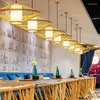 Anhängerlampen Bambuskunstwerk Kronleuchter einfaches Lamp Restaurant B Bekleidungsgeschäft Topf