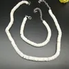 Kedjor White Puka Shell Style Necklace - Surfer Choker Summer Jewelry Accessories for Women Seashell Heishi Disc Pärlor