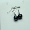 Dangle Earrings YINANYIMEI Beautiful Fine Jewelry Round Black Freshwater Pearl Silver Ear Hook 7-8mm