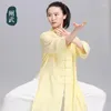 Etnik Giyim Tai Ji Takım Kadınlar Gölge Kutusu Uygulaması Çin Tarzı Dövüş Sanatları Performans Rekabet