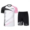 Les survêtements masculins yudx badminton set instantanément sèche wicks table tennis uniforme fitness rond step sports sports décontracté t-shirt xs-5xl