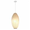 Pendante LED LED MODERNE TAST LNANTER BALNE SEUX CHANDELIER NORDIC IMITATIQUE SILK FLAT CREARE CHAMBRE LAMPE DE RESTAUT