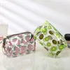 Storage Bags Transparent PVC Waterproof Cosmetic Bag Ins Wind Cartoon Large-capacity Girl Pencil Case Wash