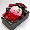 Decoratieve bloemen 18 Roses Soap Bouquet Gift Box Xmas Birthday Valentine Wedding Gifts Flower Mother's Day 520