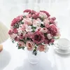 Dekorativa blommor Big Artificial High Quality Silk Rose för julkrans Hem Floral Arrangemang Dekoration Bröllop utomhus bågdekor