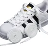 Akcesoria części butów 1 para czarne białe sznurówki płaskie podwójnie tkane przeciwprzepływacze poliestrowe sznurowiny sportowe buty