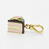 Ketens groothandel glazuur glazuur chocoladetriange cake hanger bloemen sandwich sleutelhanger tas damesaccessoires