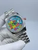 Luksusowy kalendarz zegarków damskich Emalii Diamond 36 mm stal nierdzewna Diamond Diamond Projektant Sports Watch Watch Watch Luksusowy zegarek
