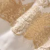 2023 Herbst White Paisley Print zweiteilige Tracksuits Sets Long Sleeve Stand Collar Perlen Perlen Mantel Shorts -Anzüge Set zweiteiliger Anzüge S3G120809
